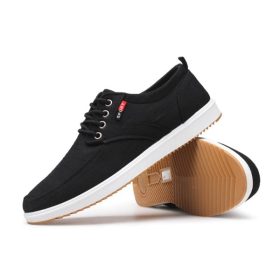 Men's Classic Sneakers Comfort Canvas Shoes - Black - Image 1