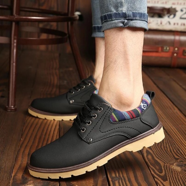 Men's Suede Shoes Casual Shoes Men Boots | Premium Quality - Black