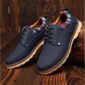 Men's Suede Shoes Casual Shoes Men Boots | Premium Quality - Navy - Image 2