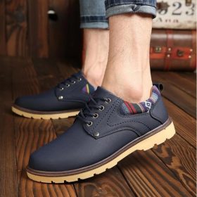 Men's Suede Shoes Casual Shoes Men Boots | Premium Quality - Navy - Image 1