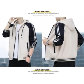 Men's Sports Jacket Casual Plus Size Solid Color Hoodie Outdoor Windproof - Green - Image 5