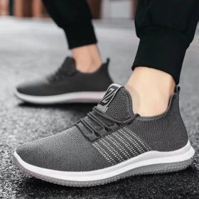 Men's Sport's Sneakers Casual Travel Outdoor S109 - Grey - Image 4