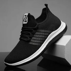 Men's Sport's Sneakers Casual Travel Outdoor S109 - Black - Image 1