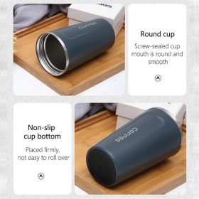 Double Stainless Steel Coffee Mug Thermos Flask Mug Leak Proof - White - Image 8