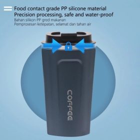 Double Stainless Steel Coffee Mug Thermos Flask Mug Leak Proof - White - Image 5