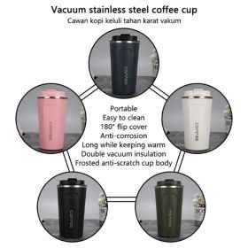 Double Stainless Steel Coffee Mug Thermos Flask Mug Leak Proof - White - Image 4