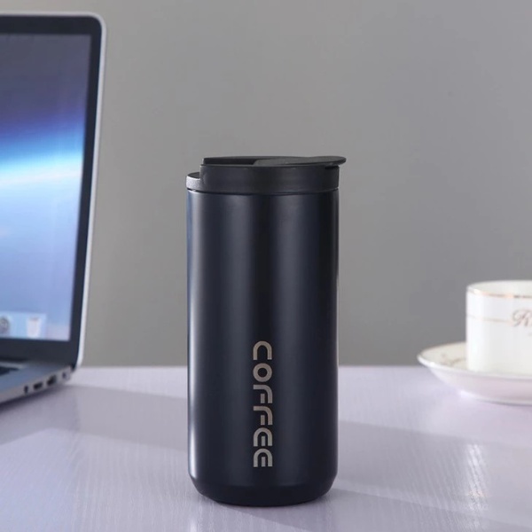 Insulated Tumbler Coffee Travel Mug Vacuum Thermos Cup Stainless Steel - Black