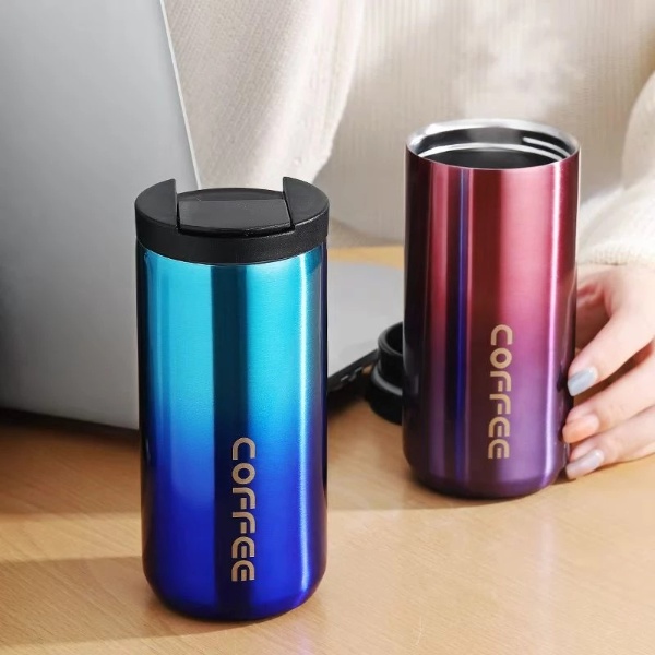 Insulated Tumbler Coffee Travel Mug Vacuum Thermos Cup Stainless Steel - Black