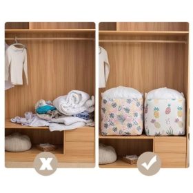 100L Laundry Basket Rectangle Foldable Bin Waterproof Drawstring Extra Large - Black Grid - Image 4