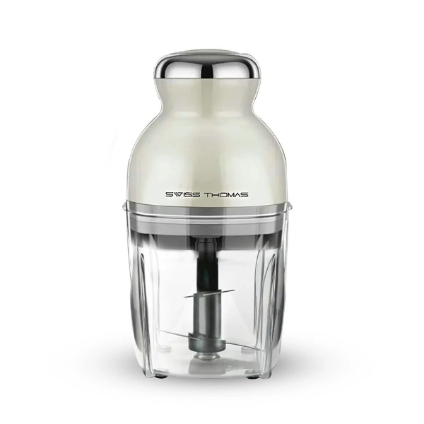 SWISS THOMAS Capsule Cutter Spin Chopper Blender Grinder Mixer Mincer Masher Juicer (900ml) - White