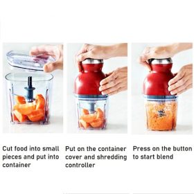 SWISS THOMAS Capsule Cutter Spin Chopper Blender Grinder Mixer Mincer Masher Juicer (900ml) - Pink - Image 3