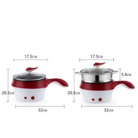 3 Pin Plug Electric Non-Stick Ceramic Frying Pan Rice Portable Mini Rice Cooker Pot - Pink - Image 9