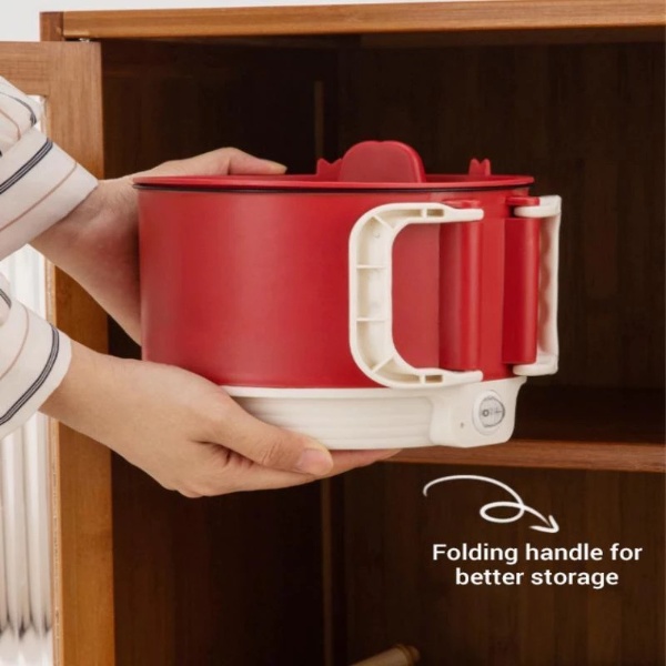 Original Electric Cooker with Malaysia 3 pin Cable Student Dormitory Noodle Heating Small Power Wok Electric - White