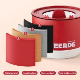 Original Electric Cooker with Malaysia 3 pin Cable Student Dormitory Noodle Heating Small Power Wok Electric - White - Image 8