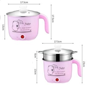 1.8L Non-Stick Electric Pot / Mini Rice Cooker with Steamer Frying Pan Electric Cooker Cooking - Green - Image 4