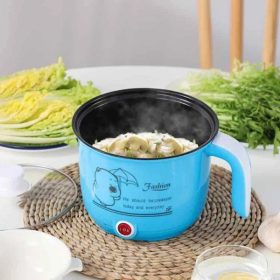 1.8L Non-Stick Electric Pot / Mini Rice Cooker with Steamer Frying Pan Electric Cooker Cooking - Green - Image 3