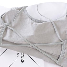 Sports Bra Fitness / Shapewear / Running / Yoga Lingerie,Cross Back Bra,Seamless Bra With Comfortable Cup,Thin Strap - Grey - Image 5