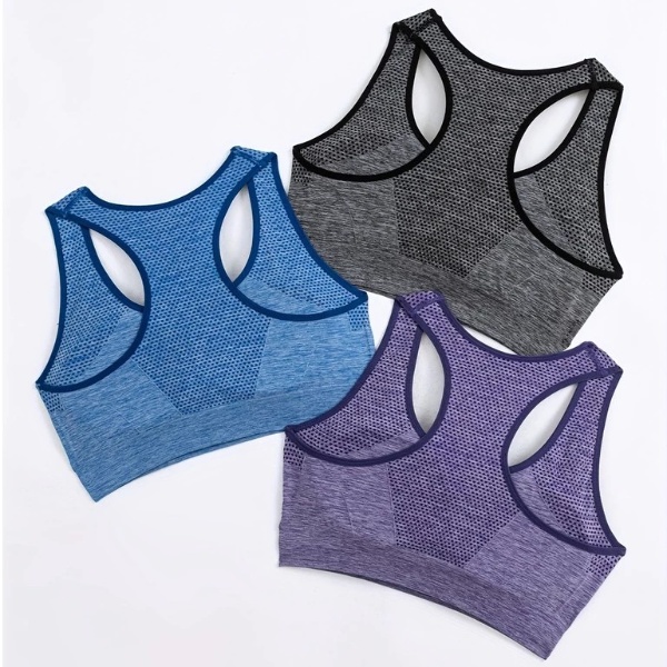 Sport Bra Seamless Bra Ultra Soft Sports Bra Yoga Bra Shockproof Wireless Protection Scoop Neckline Sleeveless - Black