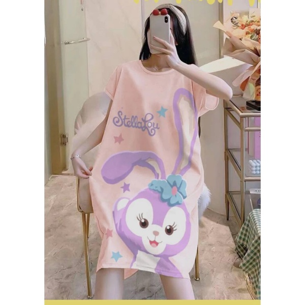 Women Pyjamas Free Size Sleepwear Cartoon Ice Silk Material Cool Material - Stella Lou