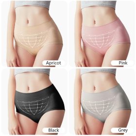 Seamless 3D honeycomb panties high waist slimming shaping underwear 108 - Pink - Image 2
