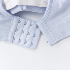 One Piece Nursing Bra Breastfeeding Pregnant Women Maternity Wirefree Push up - Blue - Image 5