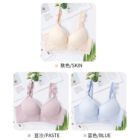 One Piece Nursing Bra Breastfeeding Pregnant Women Maternity Wirefree Push up - Blue - Image 3