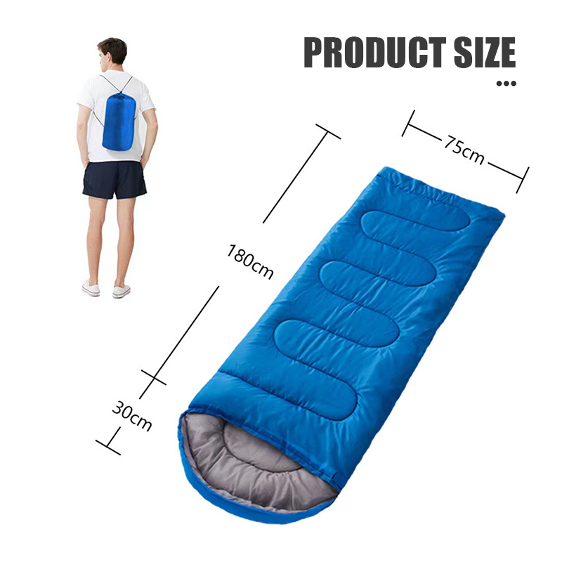 Portable Waterproof Sleeping Bag Camping Portable Bed Outdoor Warm for Outdoor Camping Hiking Travel - Blue - Image 7