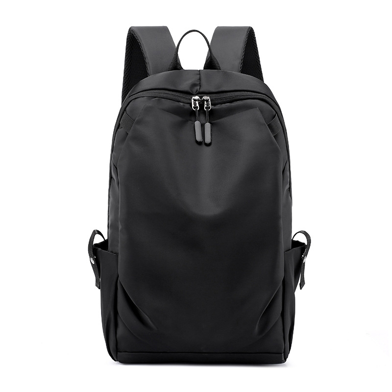 Large Capacity Backpack Waterproof Laptop Backpack Trendy Nylon USB Charging Travel Bag Casual - Black - Image 1