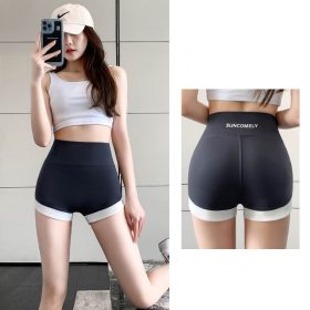 SUPERFLOWER Comfortable High Waist Sharkskin Hot Shorts for Women Perfect for Yoga Running Outdoors - Grey