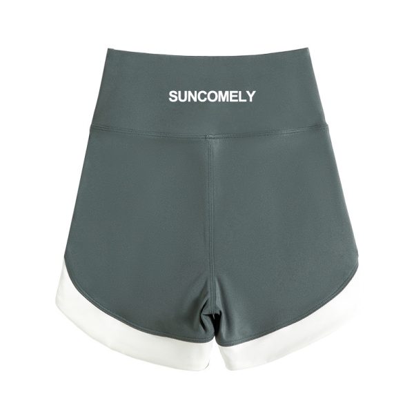 SUPERFLOWER Comfortable High Waist Sharkskin Hot Shorts for Women Perfect for Yoga Running Outdoors - Green