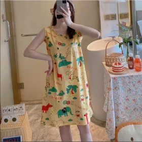 Women's Pajamas M-3XL Sleepwear - Type J (Yellow) - Image 1