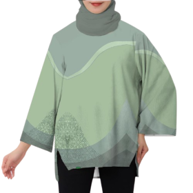 Summer Women's Casual Sports Shirt Long Sleeved Muslimah - W010211-YJ13293 - Image 1
