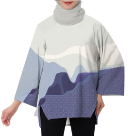 Summer Women's Casual Sports Shirt Long Sleeved Muslimah - W010211-YJ20038 - Image 1