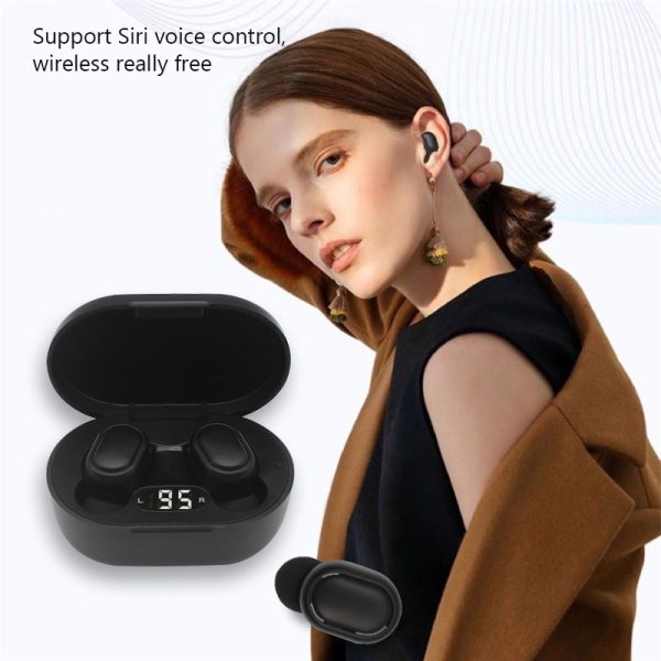 E7S TWS Wireless Headphones 5.0 Bluetooth Earphones Sound Headsets Sport Mini Earbuds - Light Green