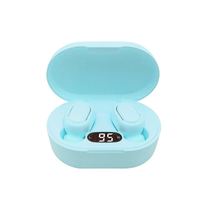 E7S TWS Wireless Headphones 5.0 Bluetooth Earphones Sound Headsets Sport Mini Earbuds - Light Blue - Image 1