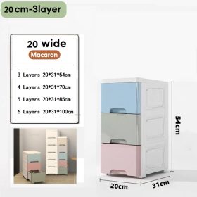 20cm 3 Layers Maracon Wide Durabox Drawer Clothes Storage Cabinet - Image 1