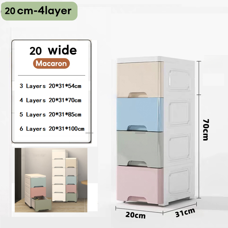 20cm 4 Layers Maracon Wide Durabox Drawer Clothes Storage Cabinet - Image 1
