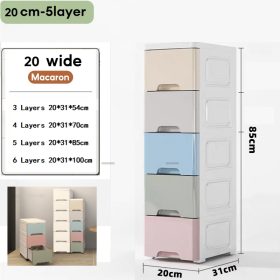 20cm 5 Layers Maracon Wide Durabox Drawer Clothes Storage Cabinet - Image 1