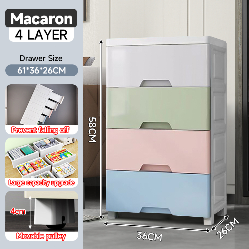 36cm 4 Layers Maracon Wide Durabox Drawer Clothes Storage