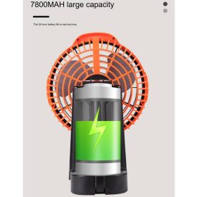 Shake Head 2024 New Mini Adjustable Fan Small Cooling Desk Home Office Table Battery USB Rechargeable Portable - Black - Image 4