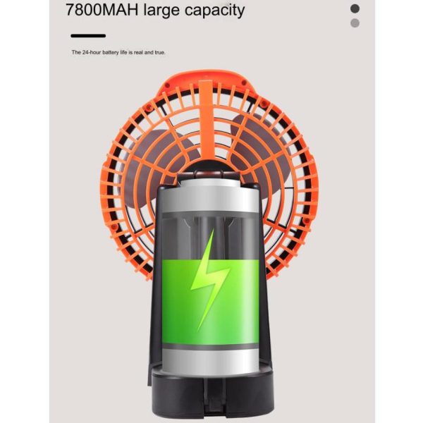 Shake Head 2024 New Mini Adjustable Fan Small Cooling Desk Home Office Table Battery USB Rechargeable Portable - Black