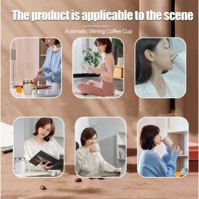Automatic Stirring Coffee Cup Insulation Cup Self Auto Mix Mug Warmer Bottle - White - Image 6