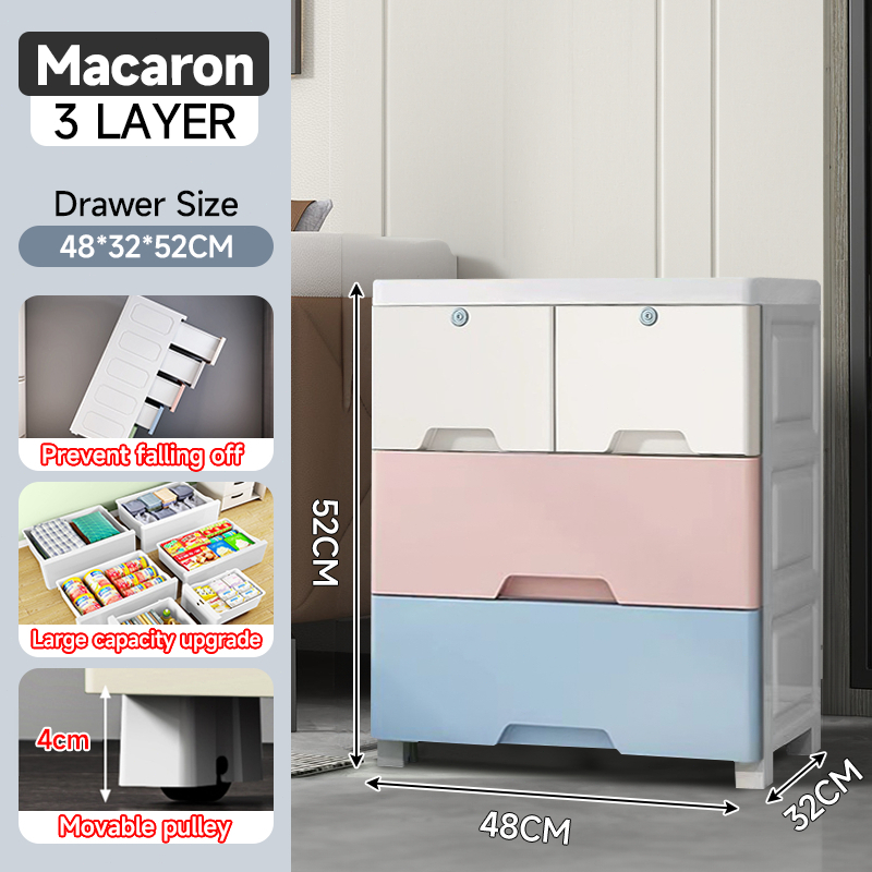 48cm 3 Layers Maracon Wide Durabox Drawer Clothes Storage Cabinet - Image 1