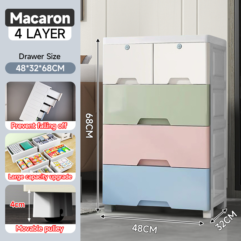 48cm 4 Layers Maracon Wide Durabox Drawer Clothes Storage Cabinet - Image 1