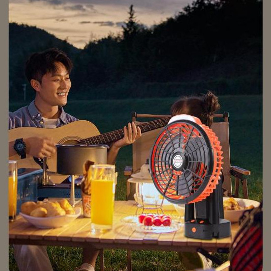 Shake Head 2024 New Mini Adjustable Fan Small Cooling Desk Home Office Table Battery USB Rechargeable Portable - Black