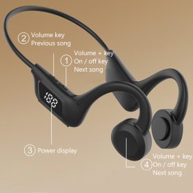 JS7 Wireless Earphones Bluetooth 5.1 Support TF Card MP3 - Black - Image 9