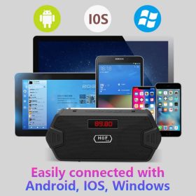 Mini Bluetooth Wireless Speaker Portable Radio 5.0 Bass Column Outdoor USB Speakers MP3 Subwoofer Loudspeaker - Black - Image 7