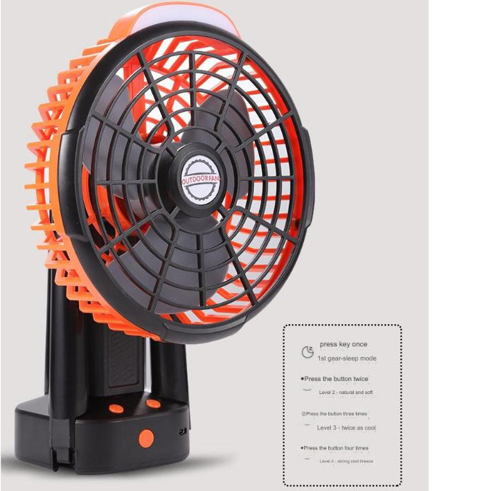 Shake Head 2024 New Mini Adjustable Fan Small Cooling Desk Home Office Table Battery USB Rechargeable Portable - Black - Image 6