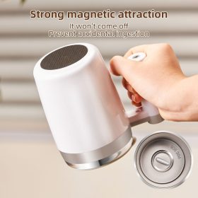 400ML Automatic Stainless Steel Stirring Mug Coffee Cup Magnetic Charging tumbler - Pink - Image 3