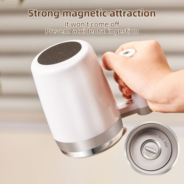 400ML Automatic Stainless Steel Stirring Mug Coffee Cup Magnetic Charging tumbler - Pink